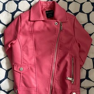 Faux Pink Moto Jacket.